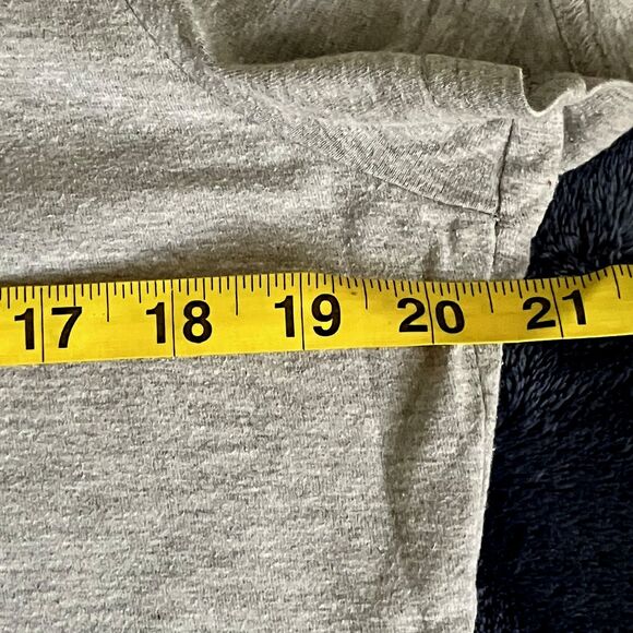 Time and Tru T-Shirt V Neck Gray Stretch Soft Cotton L 12 14 Womens Athleisure - Picture 7 of 9